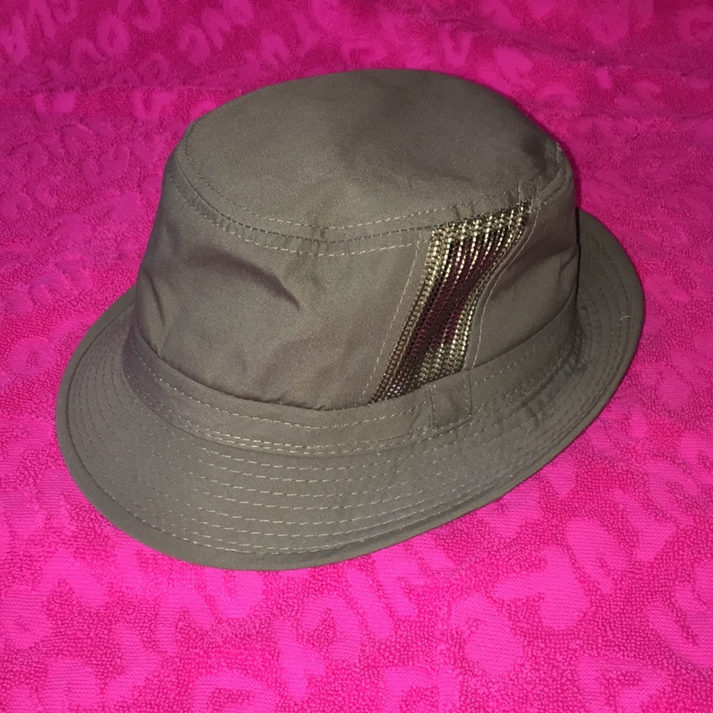 NWOT Dorfman Pacific Company DPC short brim fedora olive drab hat vent cap Med